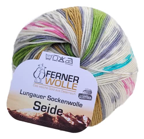 Sockenwolle Seide Ferner Wolle Lungauer, Wolle Seide Farbverlauf, nicht nur zum Socken stricken (535x22) von Ferner Wolle