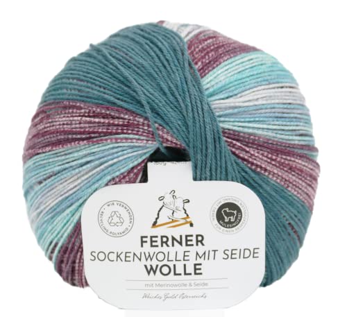 Sockenwolle mit Seide | Ferner Wolle Merinowolle mit Farbverlauf | nicht nur zum Socken stricken (618-23) von Ferner Wolle