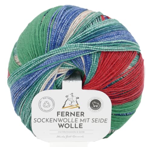 Sockenwolle mit Seide | Ferner Wolle Merinowolle mit Farbverlauf | nicht nur zum Socken stricken (623-23) von Ferner Wolle