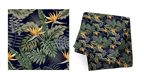 Cordura Stoff 100% Polyester Meterware Polyesterstoff Mehrfarbiger Material Wasserabweisend für Zubehör Abdeckplanen Kissenbezüge Outdoor Bekleidung Orange Blumen [147] von Ferocity