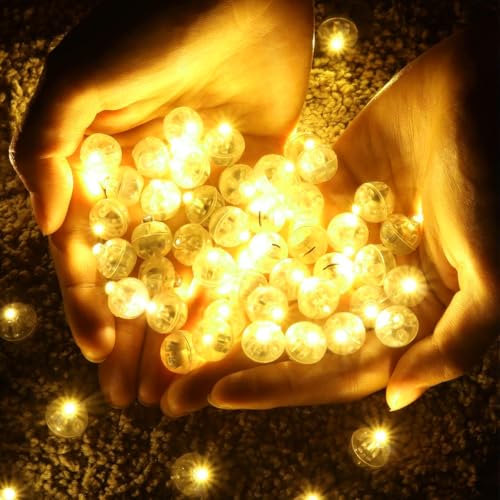 100 Stück LED Ballonlichter Mini, Led Luftballons Leuchtend, Runde Leuchtkugeln für Getränke, Ballon Lichter Warmweiß für Papierlaterne, Weihnachten, Hochzeit, Geburtstag, Party Deko 100 Stück LED Ballonlichter Mini, Led Luftballons Leuchtend, Runde Leuchtkugeln für Getränke, Ballon Lichter Warmweiß für Papierlaterne, Weihnachten, Hochzeit, Geburtstag, Party Deko von FerraDrend