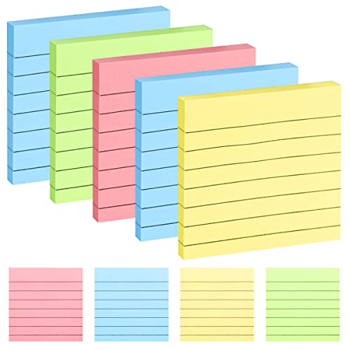 350 Blatt Selbstklebende Haftnotizen, 7.6x7.6cm Farbige Haftnotizen Klebezettel, Bunt Lernkarten, Sticky Notes, Flashcards Vokabelkarten, für Schulsachen Büro Hause, 70 Blatt pro Block, 5 Blöcke von FerraDrend