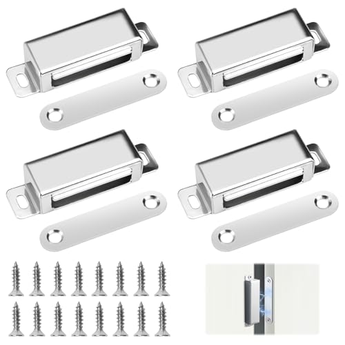 4 Stück Magnetschnäpper Türmagnete Schrank Magnete mit Schrauben, Magnetverschluss Schrank, Tür Magnet Türschließer, Magnete für Schranktüren, Stark Schrankmagnete für Badezimmer Küche Türschließer 4 Stück Magnetschnäpper Türmagnete Schrank Magnete mit Schrauben, Magnetverschluss Schrank, Tür Magnet Türschließer, Magnete für Schranktüren, Stark Schrankmagnete für Badezimmer Küche Türschließer von FerraDrend