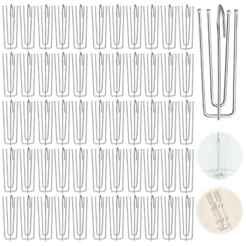 55 Pcs Gardinenhaken Metall,4 Zinken Pinch Vorhang Falte Haken,Faltenhaken Metall Duschvorhanghaken,Vorhanghaken aus Edelstahl,Vorhang Haken Metall zum Einhängen für Gardinen und Vorhangringe Schienen 55 Pcs Gardinenhaken Metall,4 Zinken Pinch Vorhang Falte Haken,Faltenhaken Metall Duschvorhanghaken,Vorhanghaken aus Edelstahl,Vorhang Haken Metall zum Einhängen für Gardinen und Vorhangringe Schienen von FerraDrend