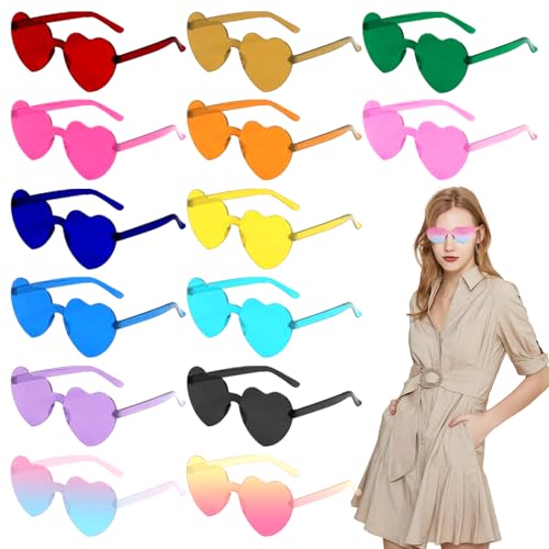 14 Brillen Herz Sonnenbrillen für Damen,Party Brillen,Farbe Herz Brille,Heart Shaped Brille,Herzbrille,Hippie Brille,Party Sonnenbrillen Set für Party Zubehör,Foto Requisiten, Geburtstag,Fasching 14 Brillen Herz Sonnenbrillen für Damen,Party Brillen,Farbe Herz Brille,Heart Shaped Brille,Herzbrille,Hippie Brille,Party Sonnenbrillen Set für Party Zubehör,Foto Requisiten, Geburtstag,Fasching von FerraDrend