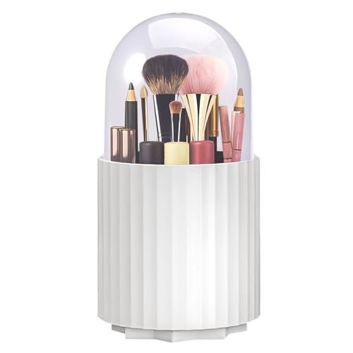 FerraDrend Make Up Pinsel Halter 360° Drehbarer,Pinselhalter Kosmetikr mit mit Klarem Deckel,5 Fächer Make up Brush Holder,Makeup Pinsel Organizer für Schminktisch, Schlafzimmer FerraDrend Make Up Pinsel Halter 360° Drehbarer,Pinselhalter Kosmetikr mit mit Klarem Deckel,5 Fächer Make up Brush Holder,Makeup Pinsel Organizer für Schminktisch, Schlafzimmer von FerraDrend