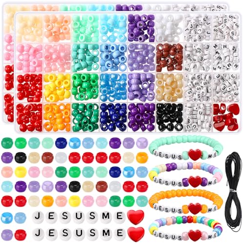 Ferreve 144 Sets Regenbogen religiöse Perlen Armband Bastelset Jesus Love Me Faith DIY Tonperlen Armband Herstellung Kit Christian für VBS Woche Sonntag Schule Bibelvers Geschenke Ferreve 144 Sets Regenbogen religiöse Perlen Armband Bastelset Jesus Love Me Faith DIY Tonperlen Armband Herstellung Kit Christian für VBS Woche Sonntag Schule Bibelvers Geschenke von Ferreve