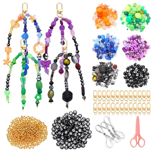 Ferreve 630-teiliges Bastelset mit Perlen, verstellbare Buchstabenperlen, Schnüre, Schlüsselanhänger, Geschenk, Alphabet, Schmuck, Schlüsselanhänger, Tasche, Anhänger, Rucksack, Zubehör für Frauen Ferreve 630-teiliges Bastelset mit Perlen, verstellbare Buchstabenperlen, Schnüre, Schlüsselanhänger, Geschenk, Alphabet, Schmuck, Schlüsselanhänger, Tasche, Anhänger, Rucksack, Zubehör für Frauen von Ferreve