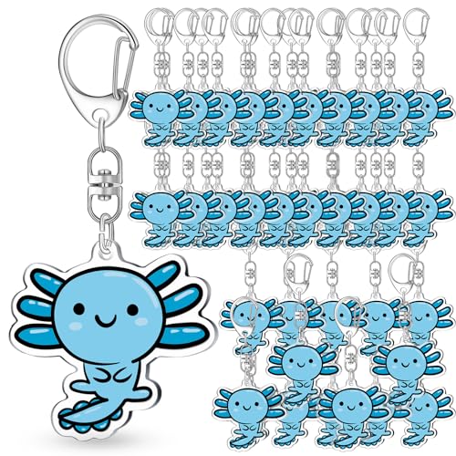 Ferreve Axolotl-Charm-Schlüsselanhänger, Großpackung, Axolotl, Partyzubehör, Cartoon, Geburtstag, Party, Dekoration, Schulanfang, Klassenzimmer, Austauschgeschenke (blau), 24 Stück Ferreve Axolotl-Charm-Schlüsselanhänger, Großpackung, Axolotl, Partyzubehör, Cartoon, Geburtstag, Party, Dekoration, Schulanfang, Klassenzimmer, Austauschgeschenke (blau), 24 Stück von Ferreve