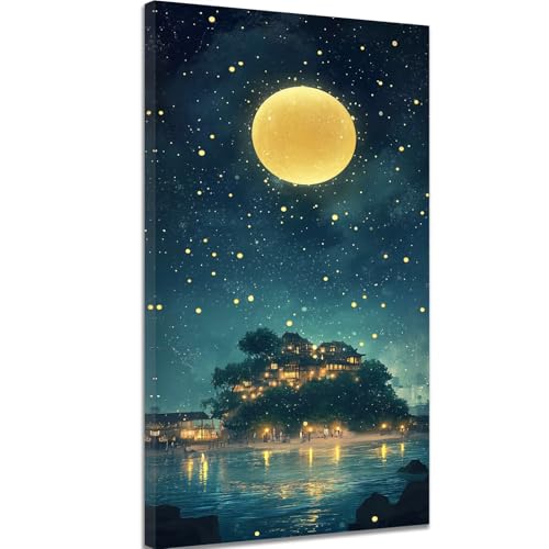 Diamond Painting Meer Diamond Painting Zubehör Komplett, 5d DIY Full Drill Diamant Malerei Kinder Bastelset Erwachsene Stickerei Kreuzstich Kunst für Home Büro Dekoration Geschenk, Mond 30x60cm f-1084 Diamond Painting Meer Diamond Painting Zubehör Komplett, 5d DIY Full Drill Diamant Malerei Kinder Bastelset Erwachsene Stickerei Kreuzstich Kunst für Home Büro Dekoration Geschenk, Mond 30x60cm f-1084 von Fesnfuae