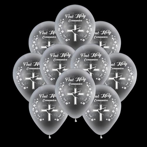 Fesnova 10 Stück Luftballons mit Kreuztauben, 12 Zoll Weiße Luftballon Babyparty, für Babyparty, Kommunion, Babyshower Deko Fesnova 10 Stück Luftballons mit Kreuztauben, 12 Zoll Weiße Luftballon Babyparty, für Babyparty, Kommunion, Babyshower Deko von Fesnova