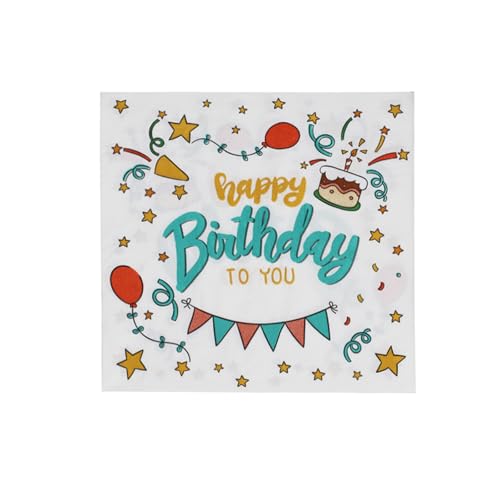 Fesnova 20 Stück Happy Birthday Servietten, Geburtstags Servietten, für die Geburtstagstischdekoration und Geburtstagsfeier für Kinder und Erwachsene, 16,5cmX16,5cm Türkis und Gold Design Fesnova 20 Stück Happy Birthday Servietten, Geburtstags Servietten, für die Geburtstagstischdekoration und Geburtstagsfeier für Kinder und Erwachsene, 16,5cmX16,5cm Türkis und Gold Design von Fesnova