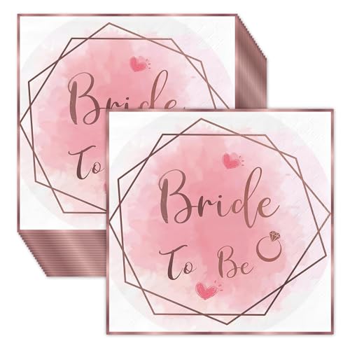 Fesnova 20 Stück Rosa Bride to be Servietten, Dekorationen für Brautpartys, für den Junggesellenabschied, Team Bride, Hochzeitspapierservietten, Brunch, 16,5 x 16,5 cm Fesnova 20 Stück Rosa Bride to be Servietten, Dekorationen für Brautpartys, für den Junggesellenabschied, Team Bride, Hochzeitspapierservietten, Brunch, 16,5 x 16,5 cm von Fesnova