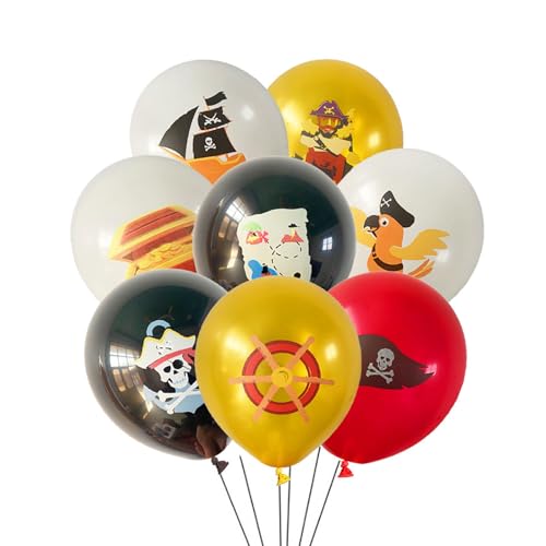 Fesnova 24 Stück Piratenparty Luftballons Set, 12 Zoll Latexballons, Rot,Schwarz,Weiß und Gelb Ballons, für Kindergeburtstage, Jubiläums Halloweenpartys Fesnova 24 Stück Piratenparty Luftballons Set, 12 Zoll Latexballons, Rot,Schwarz,Weiß und Gelb Ballons, für Kindergeburtstage, Jubiläums Halloweenpartys von Fesnova
