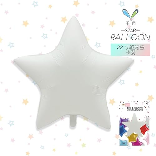 Fesnova 32 Zoll Matte Weiße Stern Folienballon, Aufblasbare Party Dekoration Fesnova 32 Zoll Matte Weiße Stern Folienballon, Aufblasbare Party Dekoration von Fesnova