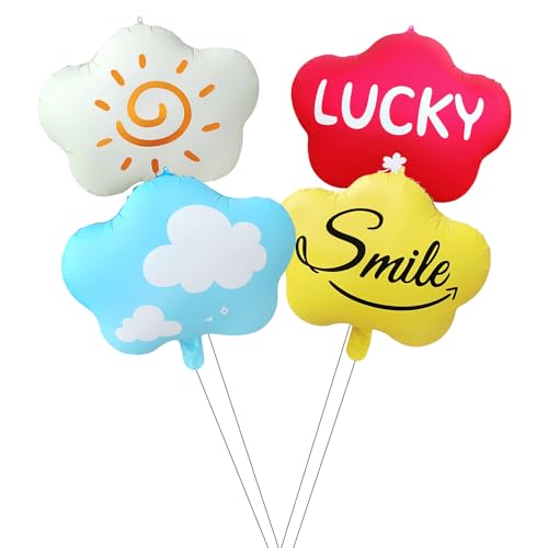 Fesnova 4 Stück Wolkenförmige Folienballon, Wolkenwetterballon, Babyparty, Wedding Cloud Themed Party Decoration Supplies, Süße und Lustige Partydekorationen für Kinder, 49X46cm Fesnova 4 Stück Wolkenförmige Folienballon, Wolkenwetterballon, Babyparty, Wedding Cloud Themed Party Decoration Supplies, Süße und Lustige Partydekorationen für Kinder, 49X46cm von Fesnova