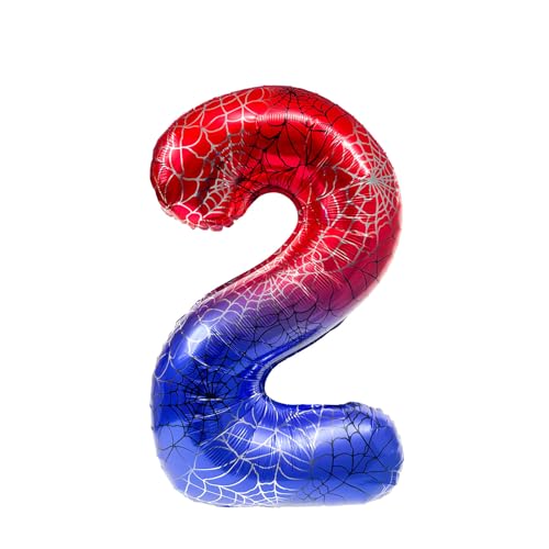 Fesnova 40 Zoll große Folienballons mit Spinnenmotiv, große Ballons mit Zahl 2, Partyballons für Kinder, Geburtstagsdekorationszubehör, große Zahlenballons für Partys mit Spinnenmotiv Fesnova 40 Zoll große Folienballons mit Spinnenmotiv, große Ballons mit Zahl 2, Partyballons für Kinder, Geburtstagsdekorationszubehör, große Zahlenballons für Partys mit Spinnenmotiv von Fesnova
