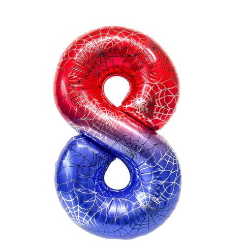 Fesnova 40 Zoll große Folienballons mit Spinnenmotiv, große Ballons mit der Zahl 8, Partyballons für Kinder, Dekoration für Geburtstagspartys, Halloween, Spidey Geburtstagsdeko und Jubiläumsfeiern Fesnova 40 Zoll große Folienballons mit Spinnenmotiv, große Ballons mit der Zahl 8, Partyballons für Kinder, Dekoration für Geburtstagspartys, Halloween, Spidey Geburtstagsdeko und Jubiläumsfeiern von Fesnova