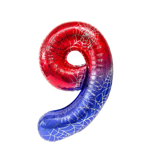 Fesnova 40 Zoll große Folienballons mit Spinnenmotiv, große Ballons mit der Zahl 9, Partyballons für Kinder, Dekoration für Geburtstagspartys, Halloween, Spidey Geburtstagsdeko und Jubiläumsfeiern Fesnova 40 Zoll große Folienballons mit Spinnenmotiv, große Ballons mit der Zahl 9, Partyballons für Kinder, Dekoration für Geburtstagspartys, Halloween, Spidey Geburtstagsdeko und Jubiläumsfeiern von Fesnova