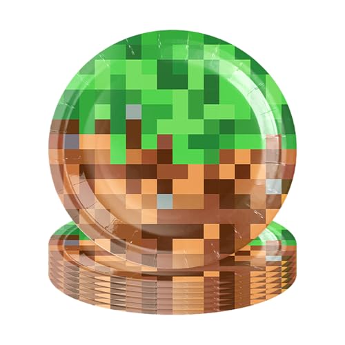Fesnova 7 Zoll Pixel Pappteller, 10 Stück Essteller für Videospiel Geburtstagsparty, Kinder und Teenager, Videospiel Mining Crafting, Wiederverwendbar Geburtstagsparty Dekorationen Pappteller Fesnova 7 Zoll Pixel Pappteller, 10 Stück Essteller für Videospiel Geburtstagsparty, Kinder und Teenager, Videospiel Mining Crafting, Wiederverwendbar Geburtstagsparty Dekorationen Pappteller von Fesnova