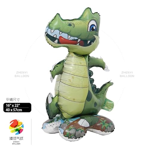 Fesnova Alligator Ddino Luftballon,Ddino Luftballon 40 x 57 cm,Folienballon Dinosaurier Grün für Partydekorationen Kinder Geschenk Geburtstag Dschungel Stil Party Fesnova Alligator Ddino Luftballon,Ddino Luftballon 40 x 57 cm,Folienballon Dinosaurier Grün für Partydekorationen Kinder Geschenk Geburtstag Dschungel Stil Party von Fesnova