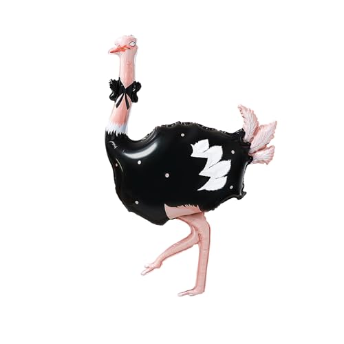 Fesnova Ostrich Folienballon, Große Schwarz Strauß Luftballon, für Kindergeburtstags Party, Zoo Partydekoration, Straußenparty Dekorationen, 75X100cm Fesnova Ostrich Folienballon, Große Schwarz Strauß Luftballon, für Kindergeburtstags Party, Zoo Partydekoration, Straußenparty Dekorationen, 75X100cm von Fesnova