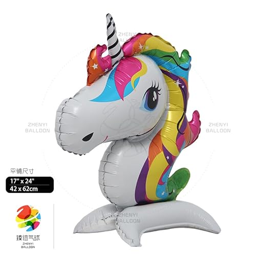 Fesnova Einhorn Folienballons für Partydekorationen, 30 x 58 cm, Rosa und Weiß von Fesnova