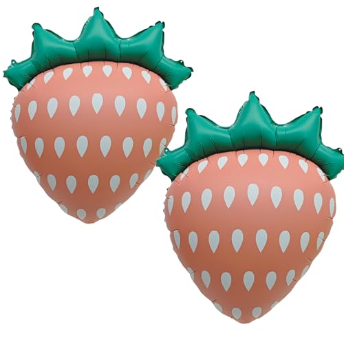 Fesnova Erdbeer Luftballons, Erdbeer Deko Geburtstag, Partyballons mit Erdbeerthema für Sommerhochzeiten, Partyzubehör, Geburtstagsparty Dekoration, Fruchtballons, 2 Stück, 76x55cm Fesnova Erdbeer Luftballons, Erdbeer Deko Geburtstag, Partyballons mit Erdbeerthema für Sommerhochzeiten, Partyzubehör, Geburtstagsparty Dekoration, Fruchtballons, 2 Stück, 76x55cm von Fesnova