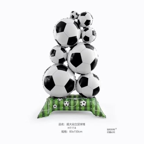 Fesnova Fußball Luftballons, Folienballons Fussball, für Fussball Deko Geburtstag Kinder, Portspiel Thema, Geburtstagsparty Dekorationen, 83X150cm Fesnova Fußball Luftballons, Folienballons Fussball, für Fussball Deko Geburtstag Kinder, Portspiel Thema, Geburtstagsparty Dekorationen, 83X150cm von Fesnova