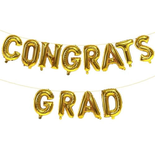 Fesnova Gold Congrats Grad Luftballons 40 cm Buchstabenballons,Herzlichen Glückwunsch Girlande,Graduation Deko,Abitur Deko,12 Stück,Abschlussballon Klasse 2025, Grad Party Dekorationen Fesnova Gold Congrats Grad Luftballons 40 cm Buchstabenballons,Herzlichen Glückwunsch Girlande,Graduation Deko,Abitur Deko,12 Stück,Abschlussballon Klasse 2025, Grad Party Dekorationen von Fesnova