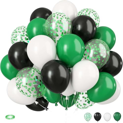 Fesnova Grüne und Schwarze Luftballons, 30 Stück 12 Zoll Grün Weiß Schwarze Geburtstagsballons, Grüne Konfetti Luftballons, für Jungen, Männer, Kindergeburtstag, Babyparty, Fußball, Sport, Mottoparty Fesnova Grüne und Schwarze Luftballons, 30 Stück 12 Zoll Grün Weiß Schwarze Geburtstagsballons, Grüne Konfetti Luftballons, für Jungen, Männer, Kindergeburtstag, Babyparty, Fußball, Sport, Mottoparty von Fesnova