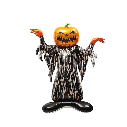 Fesnova Halloween Kürbis Folienballon, Stehender Kürbiskopf Ballon, Gruseligen Kürbis Mann, für Halloween Party Dekorationen, Kinder, 115x86cm von Fesnova