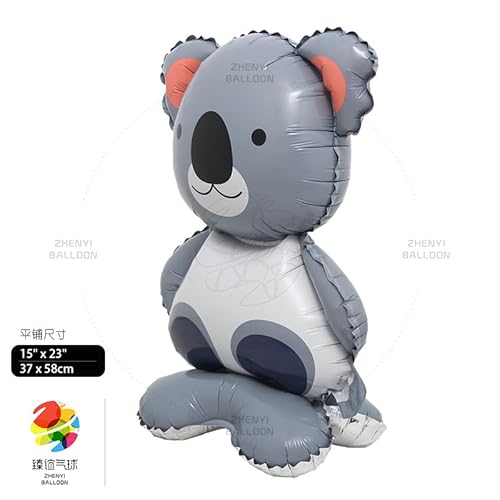 Fesnova Koala Folienballon, Grau und Weiß, 37 x 58 cm, Aufblasbar von Fesnova