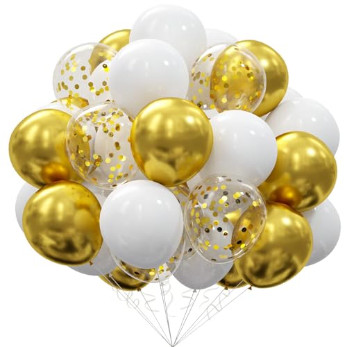 Fesnova Luftballons Gold Weiß,Goldene Luftballons,Überraschungsparty Goldener Ballon 12 Zoll Latexballon Set freie Kombination 38 Stück,Konfetti Luftballons,Luftballons Hochzeit Fesnova Luftballons Gold Weiß,Goldene Luftballons,Überraschungsparty Goldener Ballon 12 Zoll Latexballon Set freie Kombination 38 Stück,Konfetti Luftballons,Luftballons Hochzeit von Fesnova