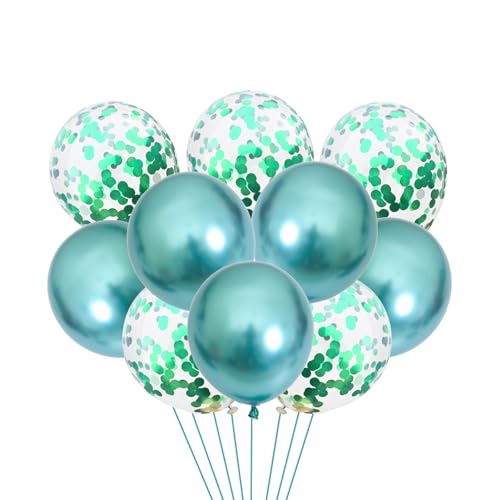 Fesnova Metallic Grüne Luftballons und Konfetti Luftballons, 20 Stück 12 Zoll Grün Konfetti Luftballons Geburtstagsdeko Deko, für Geburtstags, Abschluss und Jubiläumsparty Dekorationen von Fesnova