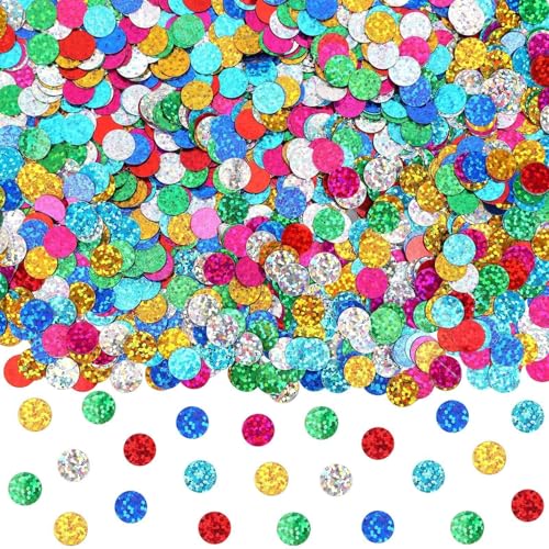 Fesnova Multicolor Glitter Konfetti, Glitter Round Confetti Rainbow Circle Dots Birthday Table Scatter Sequin Sprinkles for Party Wedding Bachelorette Baby Shower Festival Supplies Fesnova Multicolor Glitter Konfetti, Glitter Round Confetti Rainbow Circle Dots Birthday Table Scatter Sequin Sprinkles for Party Wedding Bachelorette Baby Shower Festival Supplies von Fesnova