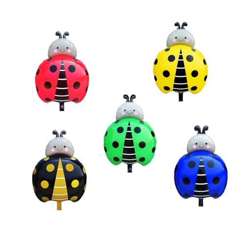 Fesnova Niedliche Marienkäfer Aluminiumfolie Luftballons,Marienkäfer Deko 5 Stück,Mehrfarbig Rot,Gelb,Grün,Schwarz,Blau für Geburtstag Deko,Kindergeburtstag Glücksbringer Hochzeit Eröffnung Deko Fesnova Niedliche Marienkäfer Aluminiumfolie Luftballons,Marienkäfer Deko 5 Stück,Mehrfarbig Rot,Gelb,Grün,Schwarz,Blau für Geburtstag Deko,Kindergeburtstag Glücksbringer Hochzeit Eröffnung Deko von Fesnova