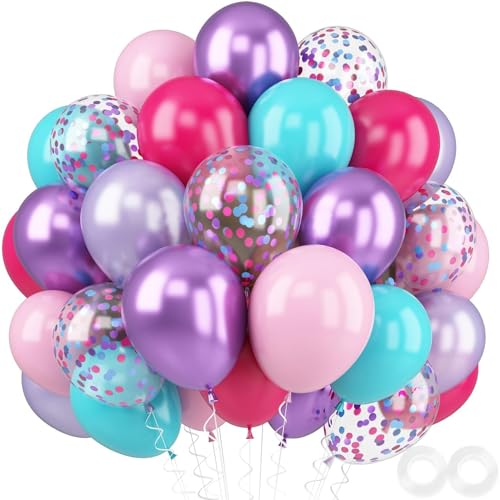 Fesnova Rosa Lila Blau Luftballons, 30 Stück Meerjungfrau Luftballon Dekoration, für Zauberthemen, Meerjungfrauen Prinzessinnen Geburtstag, Babyparty Party Dekoration Fesnova Rosa Lila Blau Luftballons, 30 Stück Meerjungfrau Luftballon Dekoration, für Zauberthemen, Meerjungfrauen Prinzessinnen Geburtstag, Babyparty Party Dekoration von Fesnova