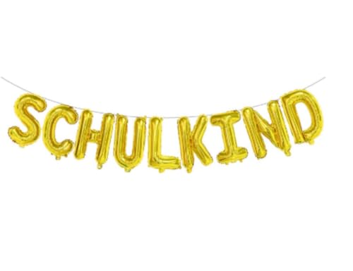 Fesnova Schulkind Girlande Luftballon,16 zoll Gold Buchstaben Folienballons Girlande Schulkind,Einschulung Girlande für Einschulungsfeier, Schuleinführung Party Deko Fesnova Schulkind Girlande Luftballon,16 zoll Gold Buchstaben Folienballons Girlande Schulkind,Einschulung Girlande für Einschulungsfeier, Schuleinführung Party Deko von Fesnova