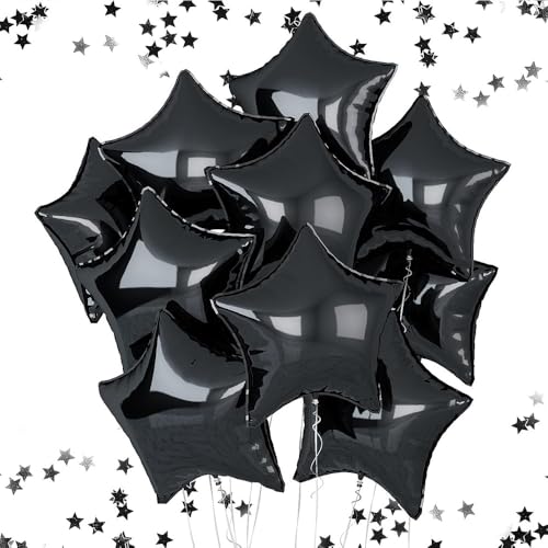 Fesnova Sternförmige Luftballons aus Folie,Schwarz, 10 Stück, Party-Dekoration Fesnova Sternförmige Luftballons aus Folie,Schwarz, 10 Stück, Party-Dekoration von Fesnova