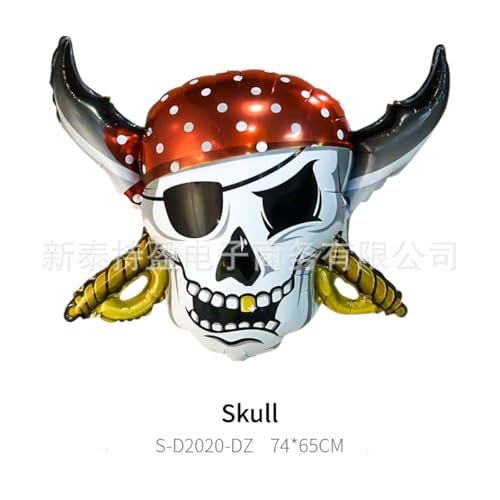 FesnovaPiraten Totenkopf Folienballon, Rot mit Punkten, Party Dekoration FesnovaPiraten Totenkopf Folienballon, Rot mit Punkten, Party Dekoration von Fesnova