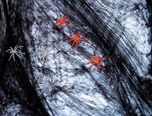 Festartikel Müller Deko Spinngewebe Spinnweben schwarz 100 g Halloween Dekoration Spinne von Festartikel-Müller