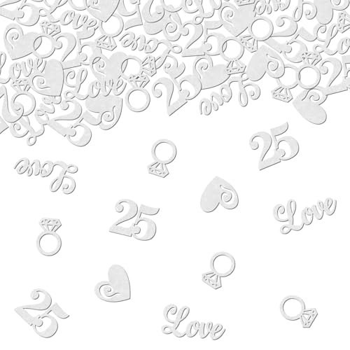 200 Stück 25 Happy Anniversary Konfetti Glitzer Silber 25. Jahrestag Party Tischdekoration Wir machen immer noch 25 Jahre Perfekt für Tischdekorationen, Partyzubehör, DIY Handwerk 200 Stück 25 Happy Anniversary Konfetti Glitzer Silber 25. Jahrestag Party Tischdekoration Wir machen immer noch 25 Jahre Perfekt für Tischdekorationen, Partyzubehör, DIY Handwerk von Festiblast