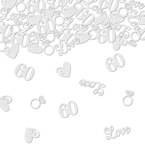 200 Stück 60th Hochzeitstag Glitzer Konfetti, Silber 60. Alles Gute zum Geburtstag Konfetti Tischdeko Diamant Hochzeit Geburtstag Dekoration DIY Handwerk Party Dekorationen 200 Stück 60th Hochzeitstag Glitzer Konfetti, Silber 60. Alles Gute zum Geburtstag Konfetti Tischdeko Diamant Hochzeit Geburtstag Dekoration DIY Handwerk Party Dekorationen von Festiblast