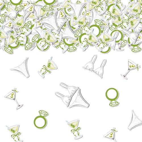 200 Stück Bikinis und Martinis Konfetti, Martinis Bachelorette Konfetti Grüner Ring Martini Konfetti Junggesellinnenabschied Tischdekorationen für Martini Bar Strand Thema Brautdusche 200 Stück Bikinis und Martinis Konfetti, Martinis Bachelorette Konfetti Grüner Ring Martini Konfetti Junggesellinnenabschied Tischdekorationen für Martini Bar Strand Thema Brautdusche von Festiblast