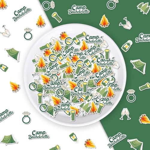 Bachelorette-Konfetti mit Camp-Thema, 200 Stück, grün, doppelseitiger Druck, Zelt, Champagner, Konfetti, Camp, Junggesellinnenabschied, Dekoration für Camping, Party, Bergwandern, Bachelorette-Konfetti mit Camp-Thema, 200 Stück, grün, doppelseitiger Druck, Zelt, Champagner, Konfetti, Camp, Junggesellinnenabschied, Dekoration für Camping, Party, Bergwandern, von Festiblast
