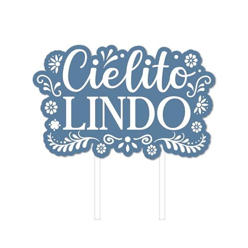 Cielito Lindo Cake Topper, Cielito Lindo Party Decorations Blue Papel Picado Cake Pick Mexican Theme Cake Decoration for Boys Baby Shower Mexican Cinco de Mayo Fiesta Cielito Lindo Cake Topper, Cielito Lindo Party Decorations Blue Papel Picado Cake Pick Mexican Theme Cake Decoration for Boys Baby Shower Mexican Cinco de Mayo Fiesta von Festiblast