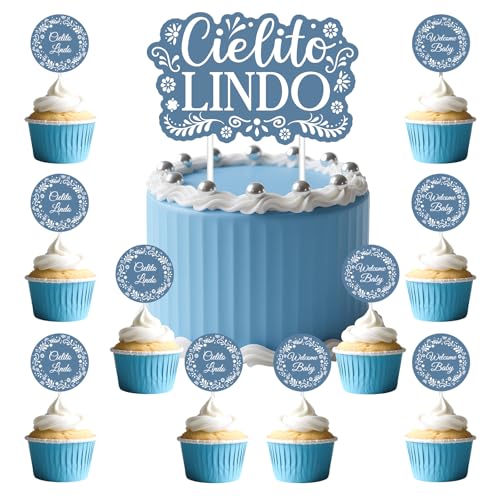 Cielito Lindo Party Dekorationen 25Stück Cielito Lindo Papel Picado Kuchen und Cupcake Toppers Blaue Talavera Kuchen Dekorationen für Jungen Baby Dusche Mexikanische Cinco de Mayo Fiesta Cielito Lindo Party Dekorationen 25Stück Cielito Lindo Papel Picado Kuchen und Cupcake Toppers Blaue Talavera Kuchen Dekorationen für Jungen Baby Dusche Mexikanische Cinco de Mayo Fiesta von Festiblast