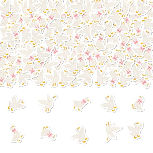 Gänse-Konfetti, alberne Gänse-Party-Dekorationen, rosa Schleife, Gänse, Papierstreuung, Bauernhof-Tier-Thema, Tischdekoration für niedliche Cartoon-Tier-Babyparty, Geburtstagsparty-Zubehör, 200 Stück Gänse-Konfetti, alberne Gänse-Party-Dekorationen, rosa Schleife, Gänse, Papierstreuung, Bauernhof-Tier-Thema, Tischdekoration für niedliche Cartoon-Tier-Babyparty, Geburtstagsparty-Zubehör, 200 Stück von Festiblast