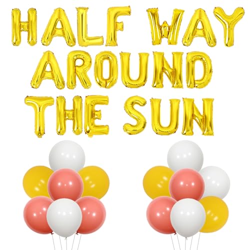 Half Way Around the Sun Decorations 1/2 Birthday Balloon Banner Half Way Around the Sun Balloons 6 Months Birthday Decorations Boy for Boys 6 Months Birthday Supplies Half Way Around the Sun Decorations 1/2 Birthday Balloon Banner Half Way Around the Sun Balloons 6 Months Birthday Decorations Boy for Boys 6 Months Birthday Supplies von Festiblast